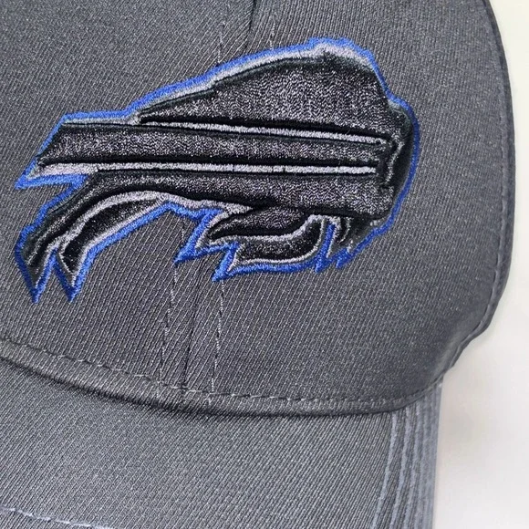 Black & Blue Buffalo Bills Hat Fitted Medium Large - Picture 2 of 8